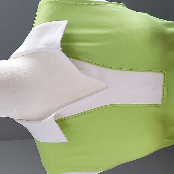 Sigrid Olsen Lime Green Golf Tennis UPF 50 Moisture Wick Quick Dry Top Size XS - Picture 4 of 6